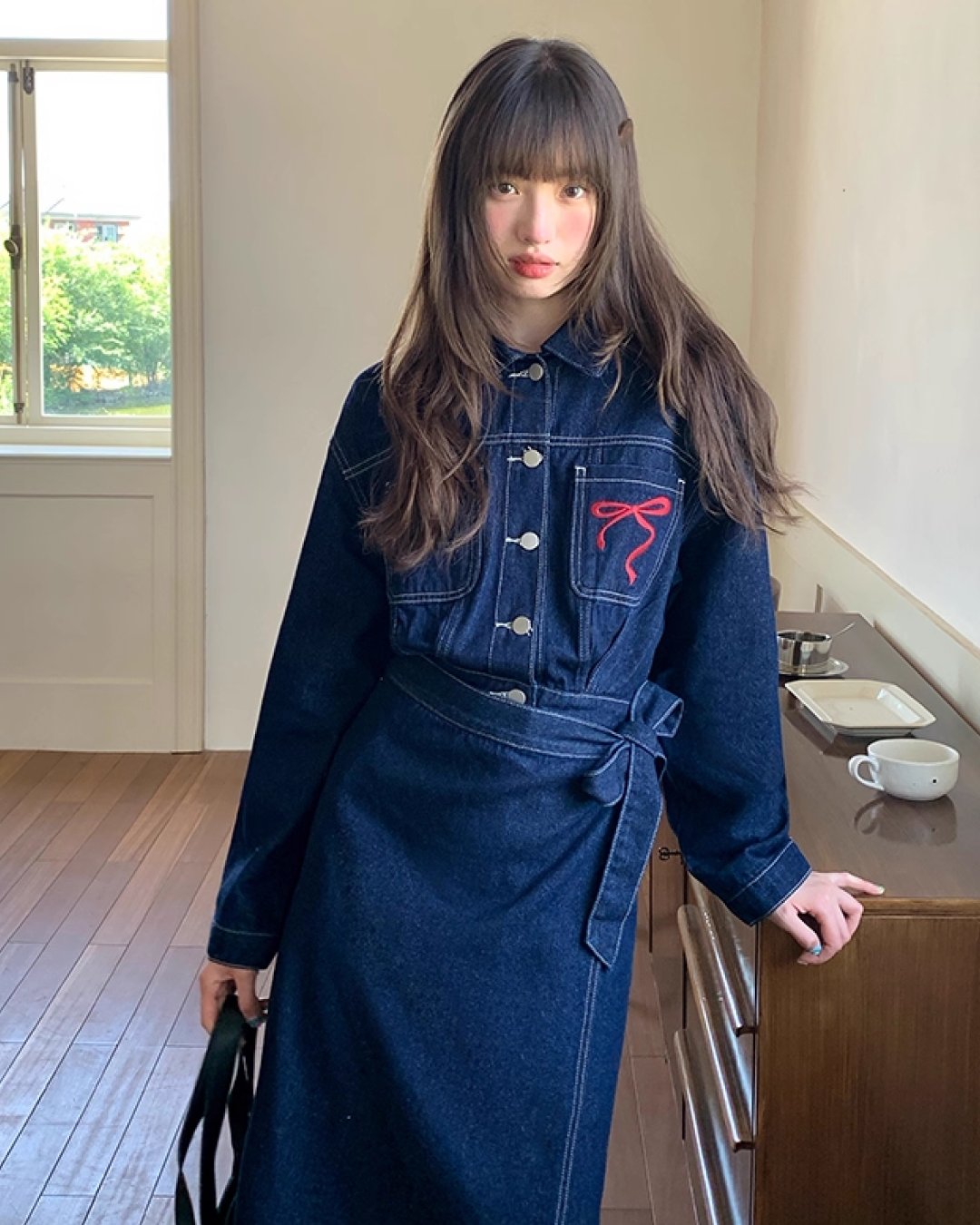 Denim Jacket Skirt Setup  B0016