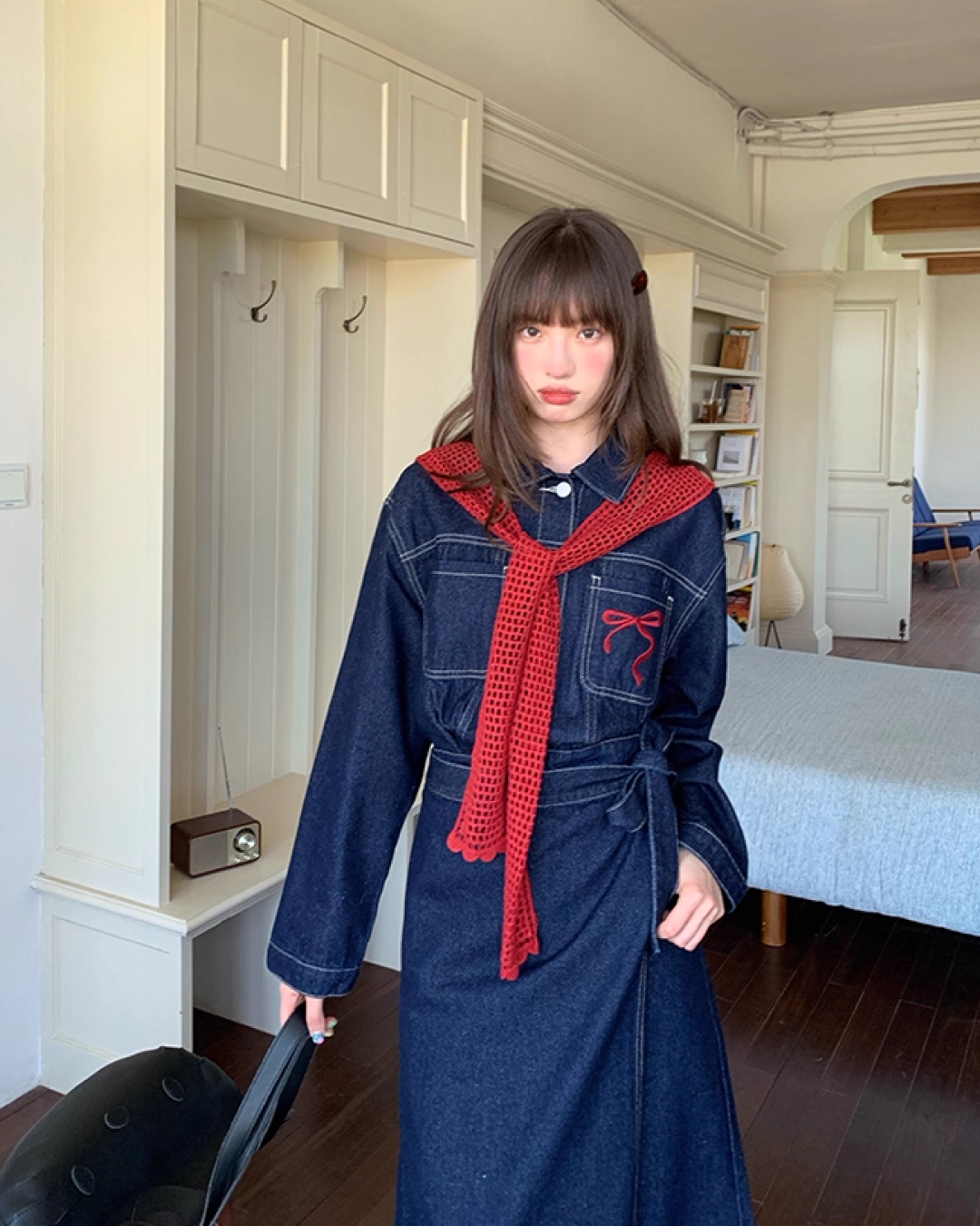 Denim Jacket Skirt Setup  B0016