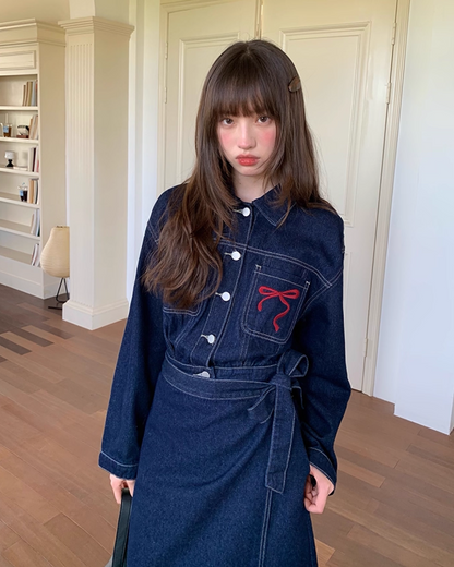 Denim Jacket Skirt Setup  B0016