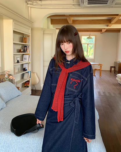 Denim Jacket Skirt Setup  B0016