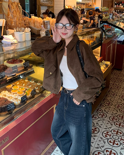 Brown Suede Short Jacket B0020