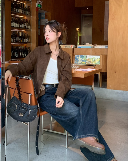 Brown Suede Short Jacket B0020