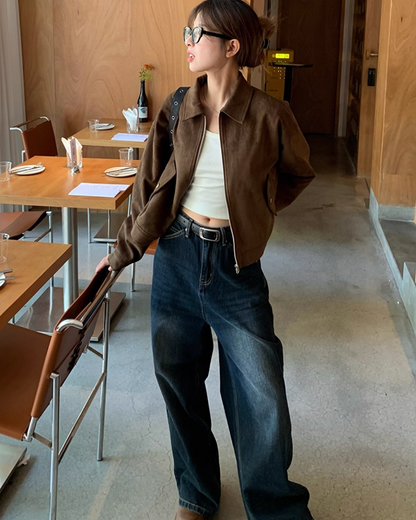 Brown Suede Short Jacket B0020