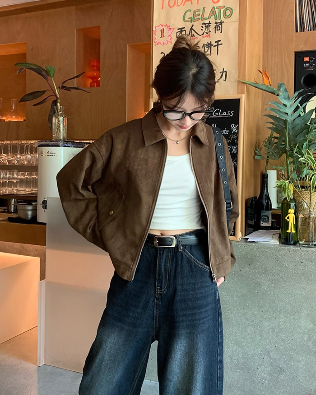 Brown Suede Short Jacket B0020