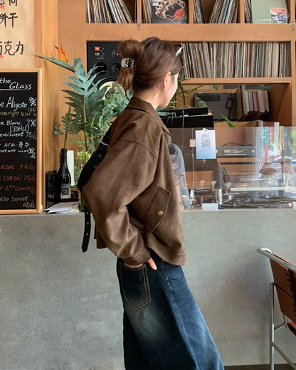 Brown Suede Short Jacket B0020