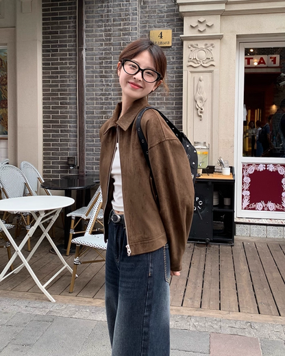 Brown Suede Short Jacket B0020