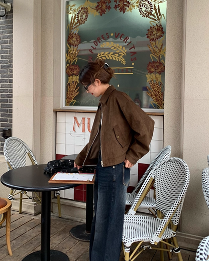 Brown Suede Short Jacket B0020