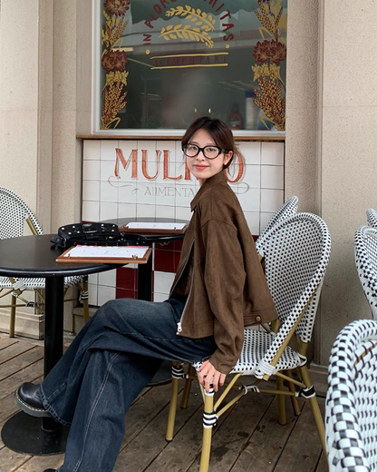 Brown Suede Short Jacket B0020