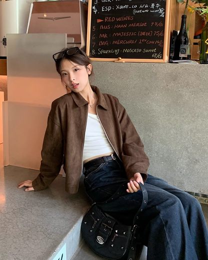 Brown Suede Short Jacket B0020