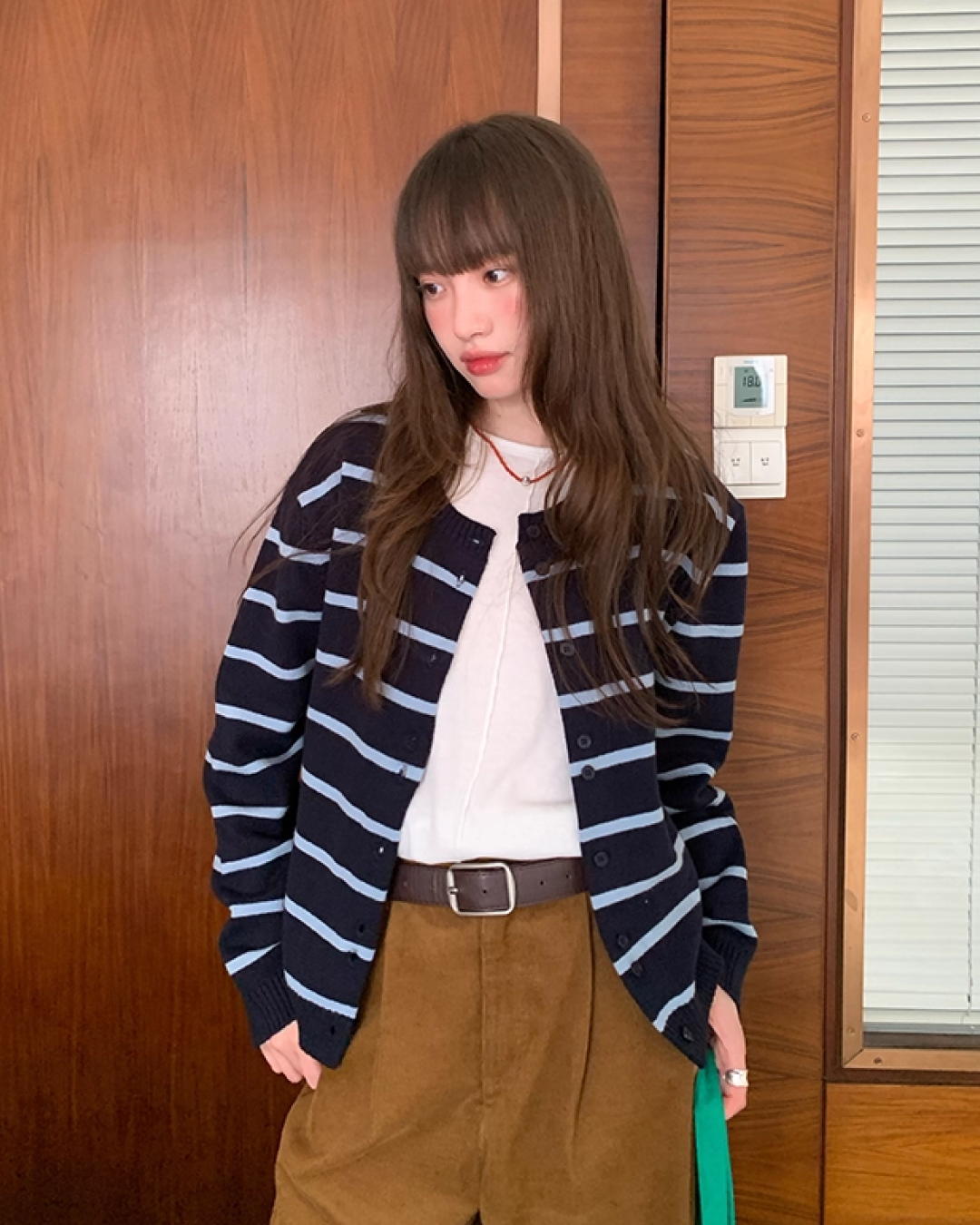 Striped Knit Cardigan B0021