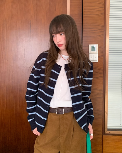 Striped Knit Cardigan B0021
