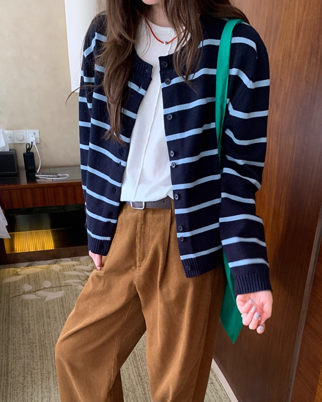 Striped Knit Cardigan B0021