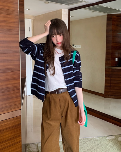Striped Knit Cardigan B0021
