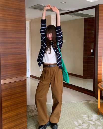 Striped Knit Cardigan B0021