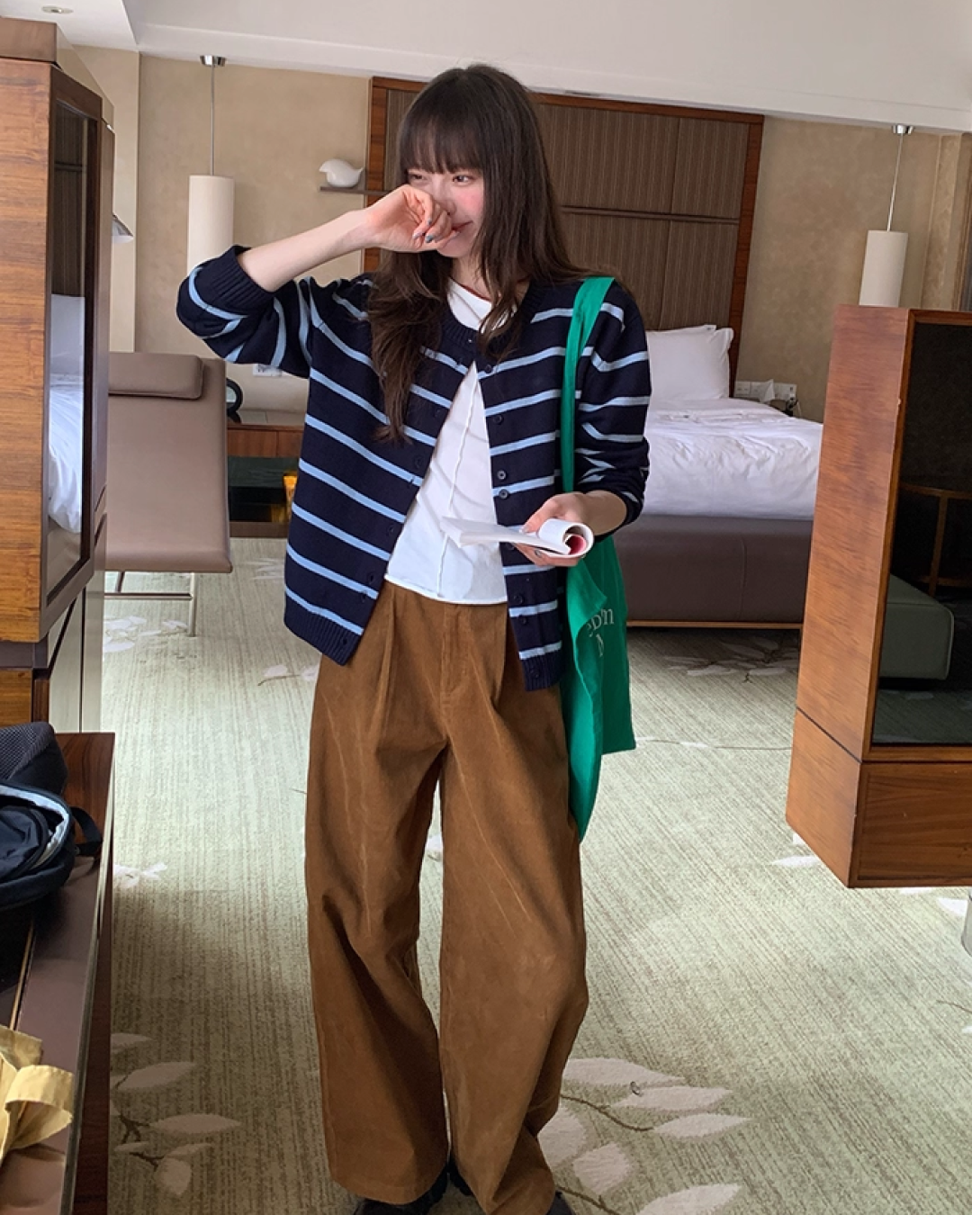 Striped Knit Cardigan B0021