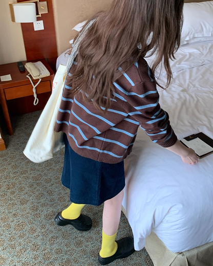 Striped Knit Cardigan B0021