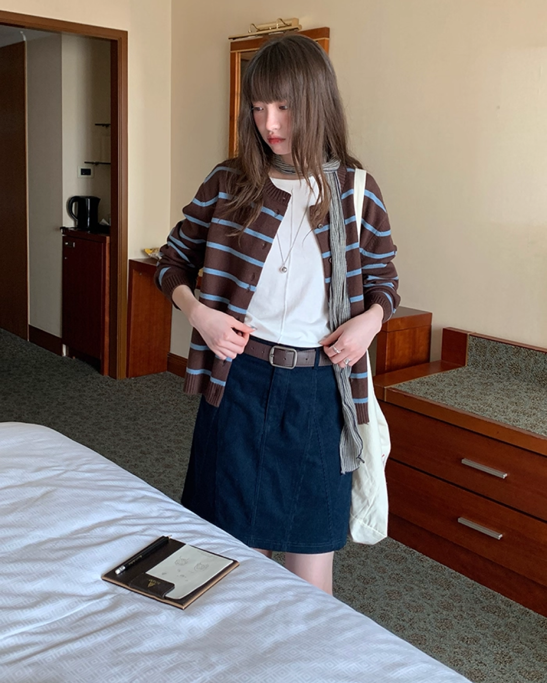 Striped Knit Cardigan B0021