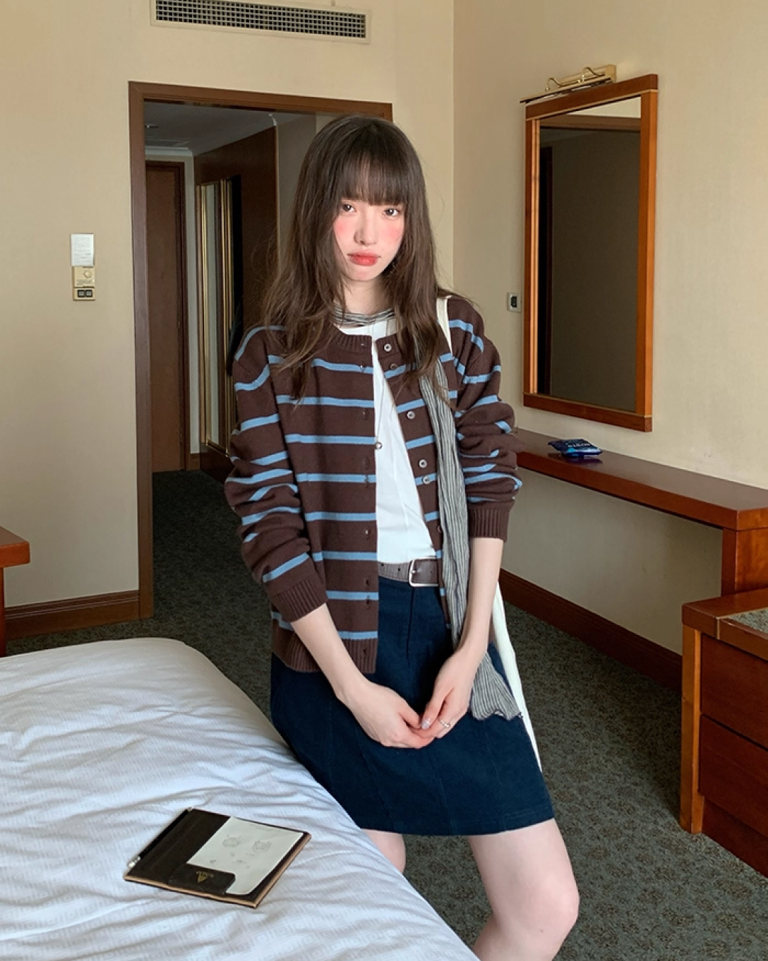 Striped Knit Cardigan B0021