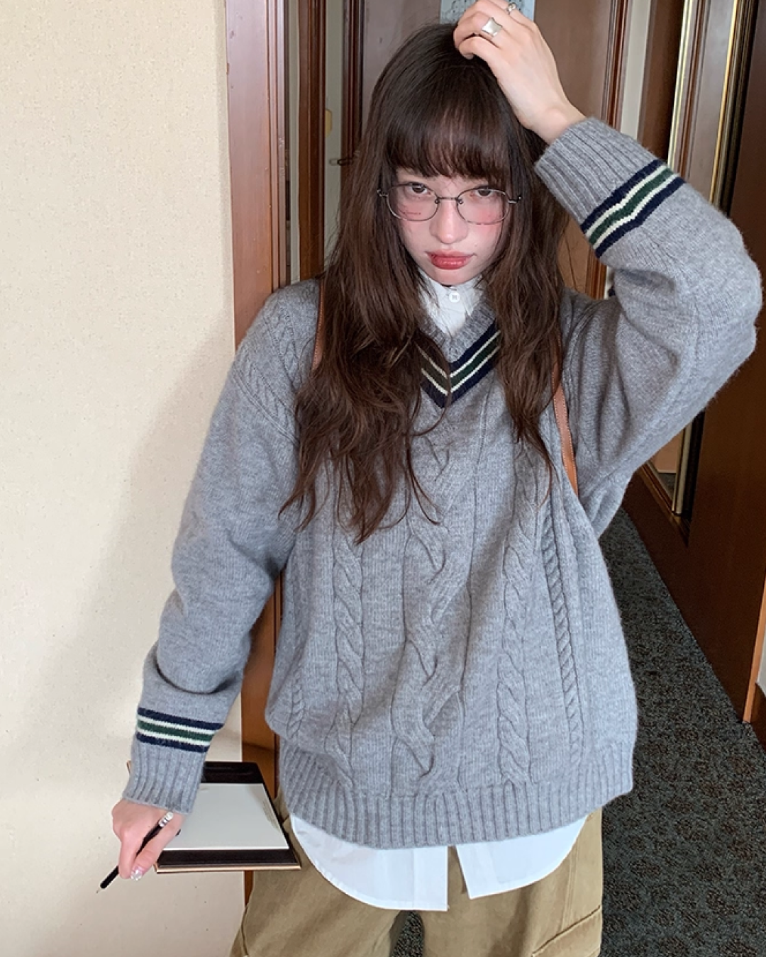 Cable Knit Sweater B0022