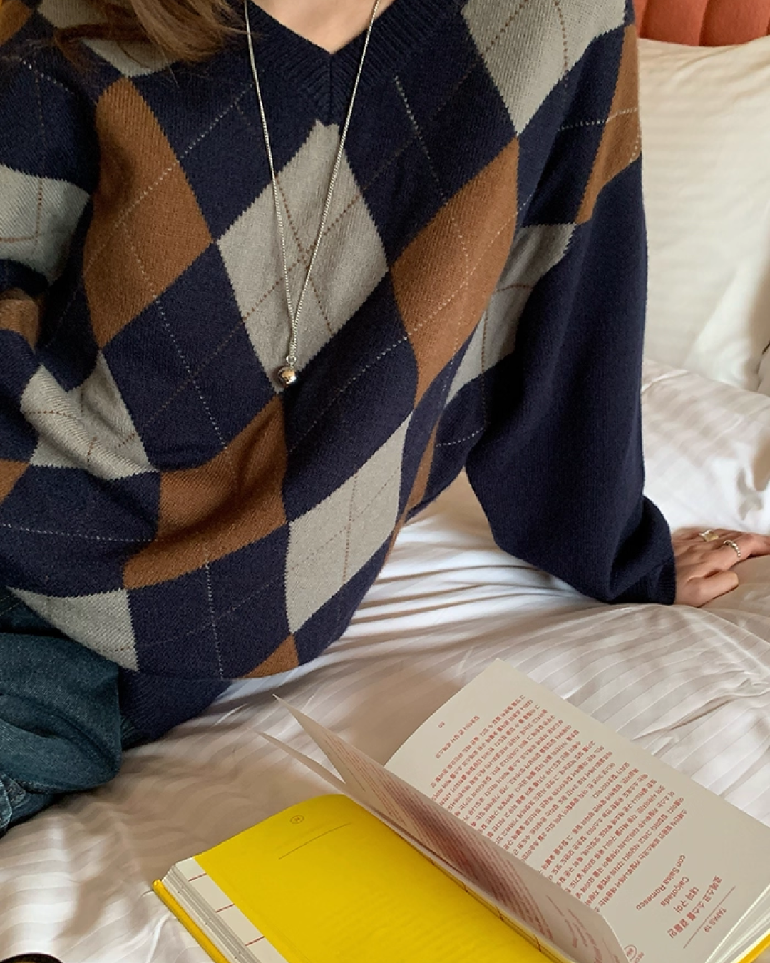 Argyle Knit Sweater B0023