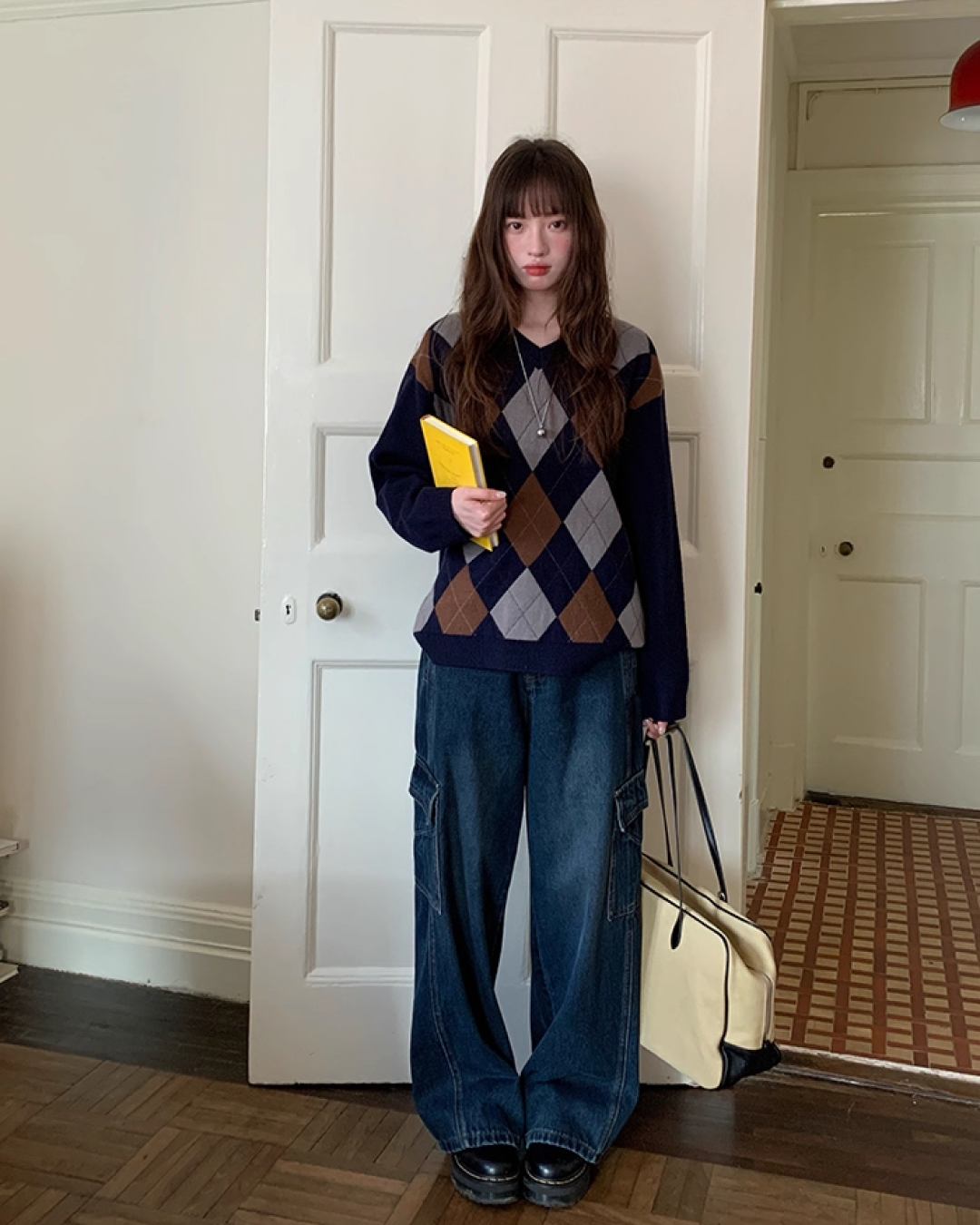 Argyle Knit Sweater B0023