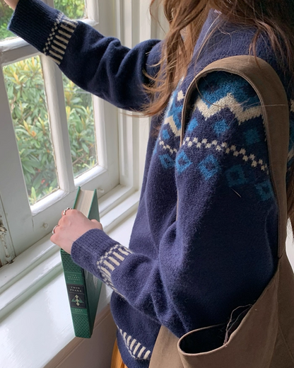 Nordic Pattern Knit Sweater B0024