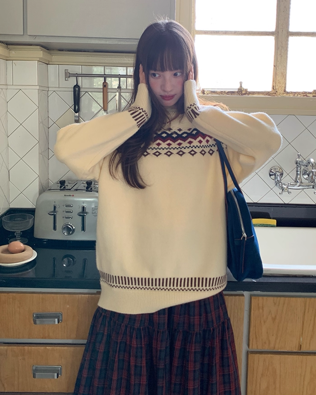 Nordic Pattern Knit Sweater B0024