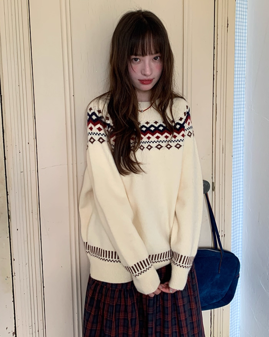 Nordic Pattern Knit Sweater B0024
