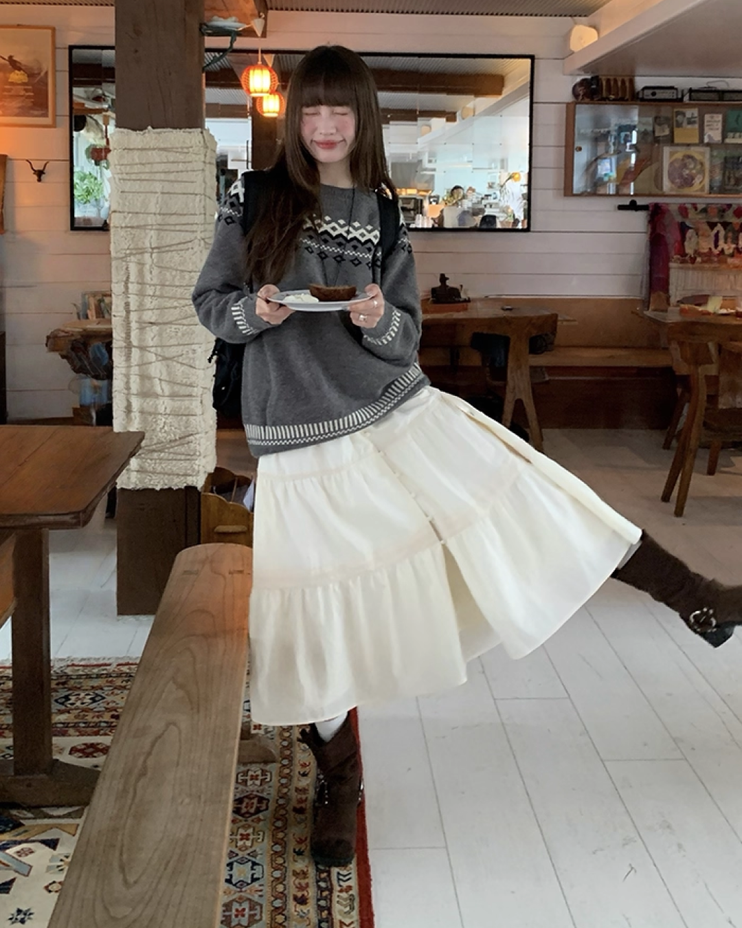 Nordic Pattern Knit Sweater B0024