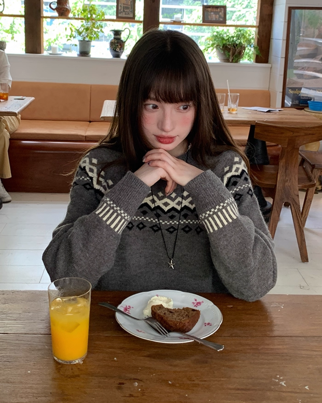 Nordic Pattern Knit Sweater B0024