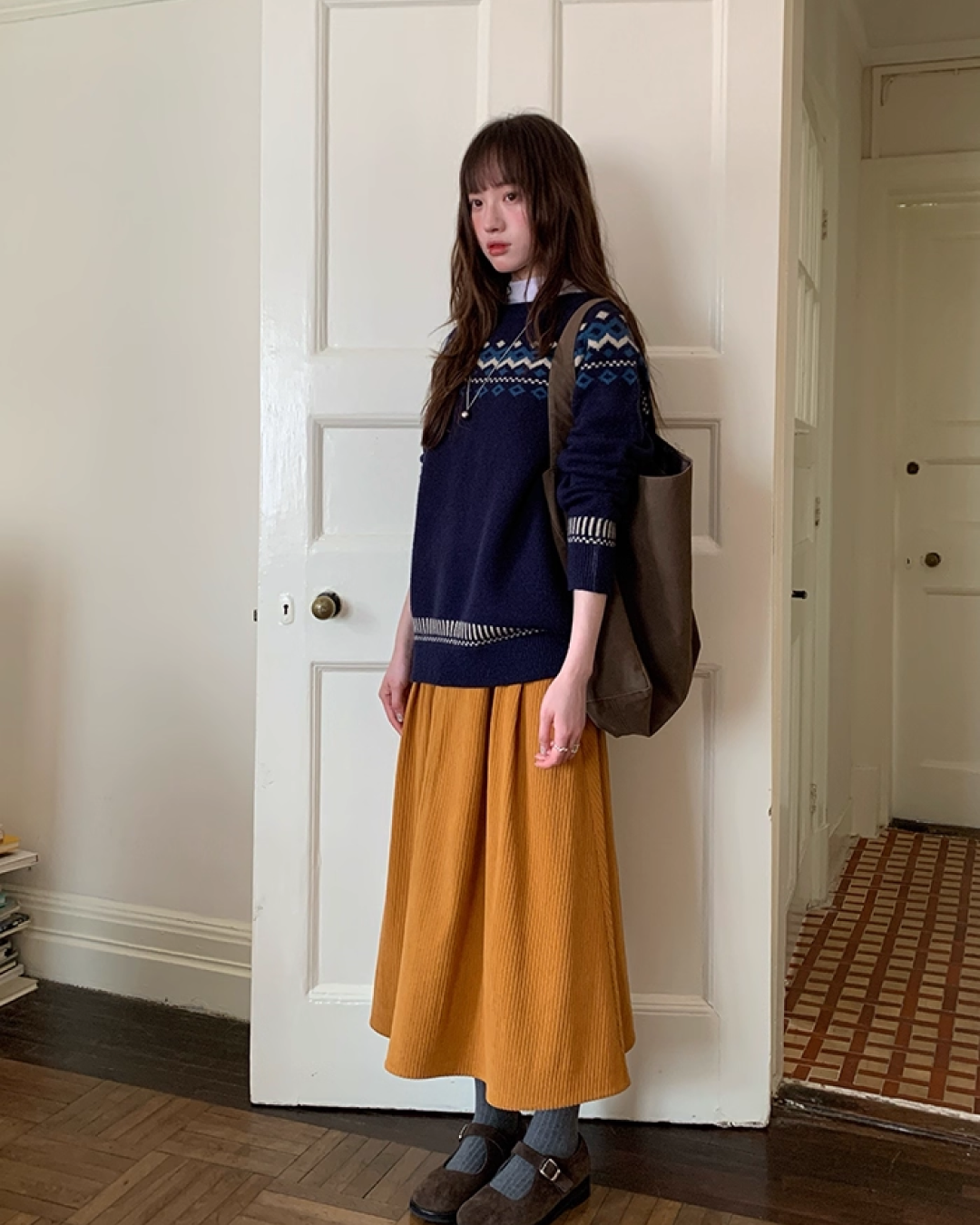 Nordic Pattern Knit Sweater B0024