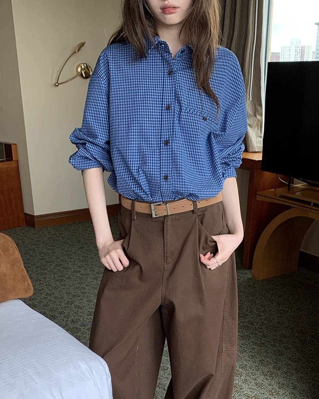 Gingham Check Shirt BU0027