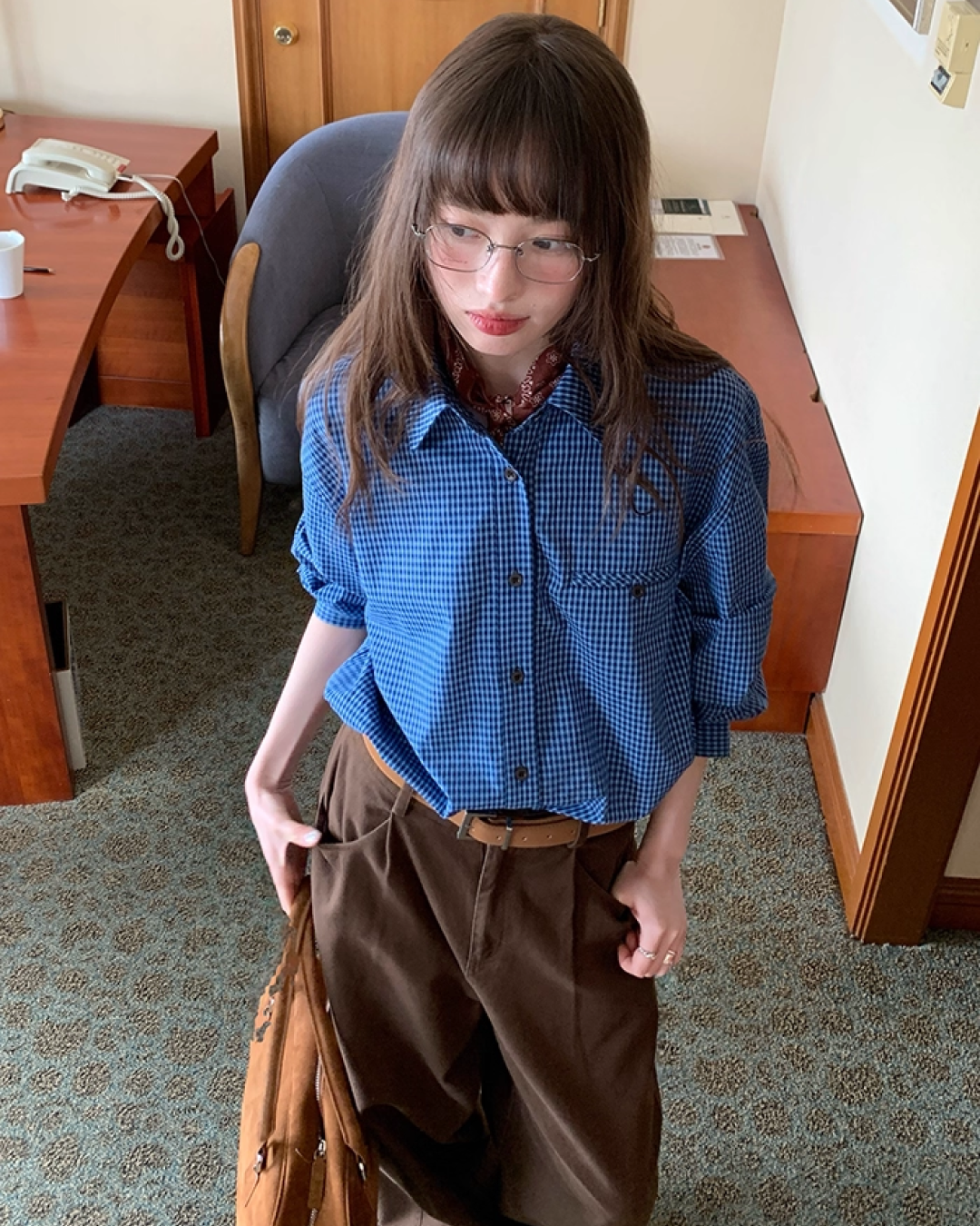 Gingham Check Shirt BU0027