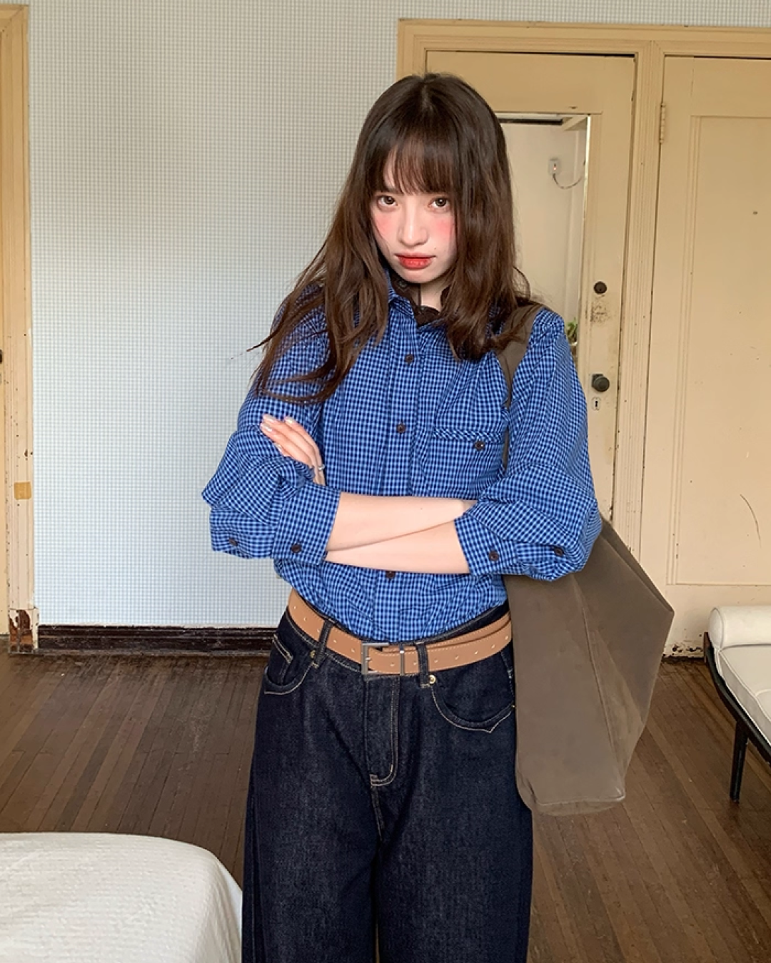 Gingham Check Shirt BU0027