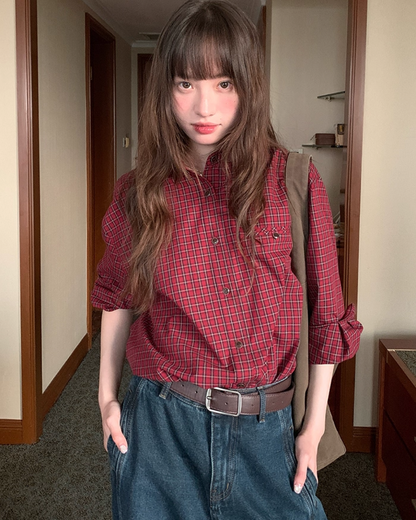 Gingham Check Shirt BU0027