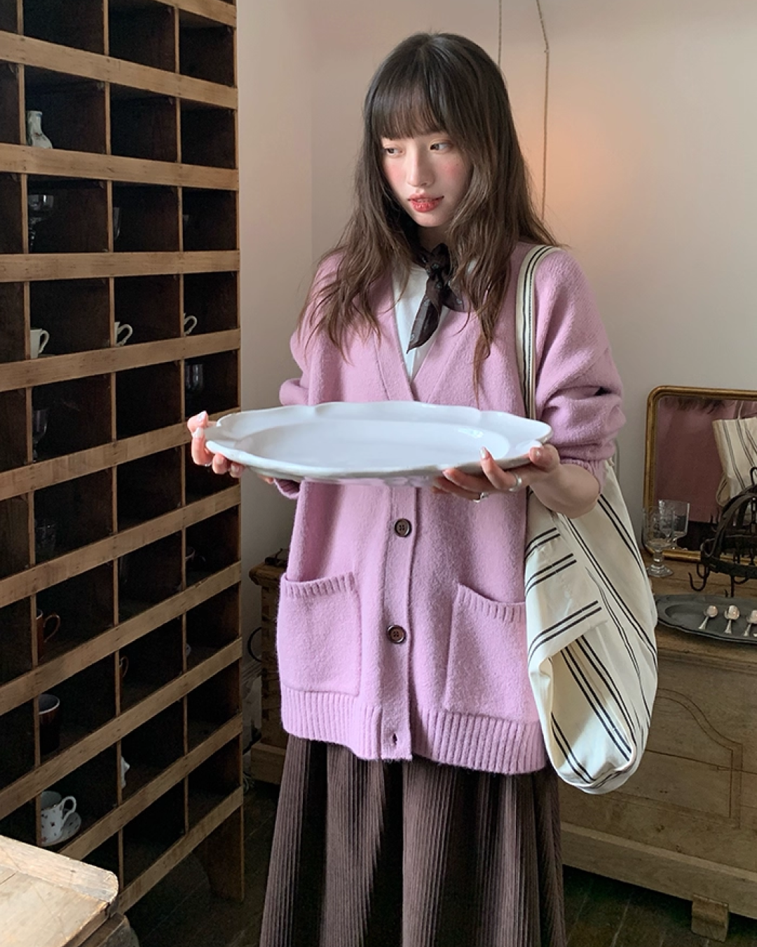 Loose Pocket Knit Cardigan BU0031