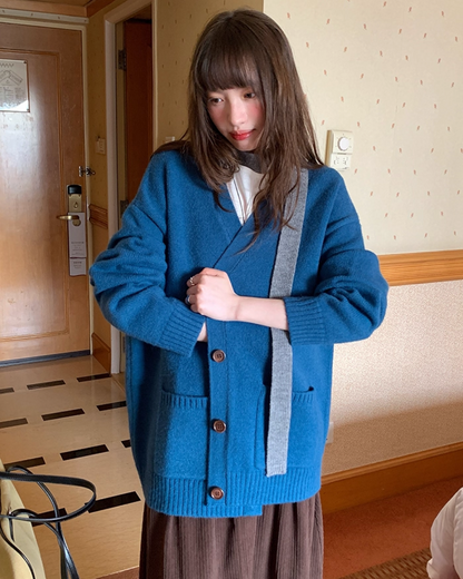 Loose Pocket Knit Cardigan BU0031