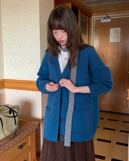 Loose Pocket Knit Cardigan BU0031