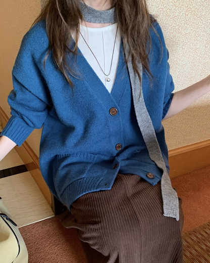 Loose Pocket Knit Cardigan BU0031