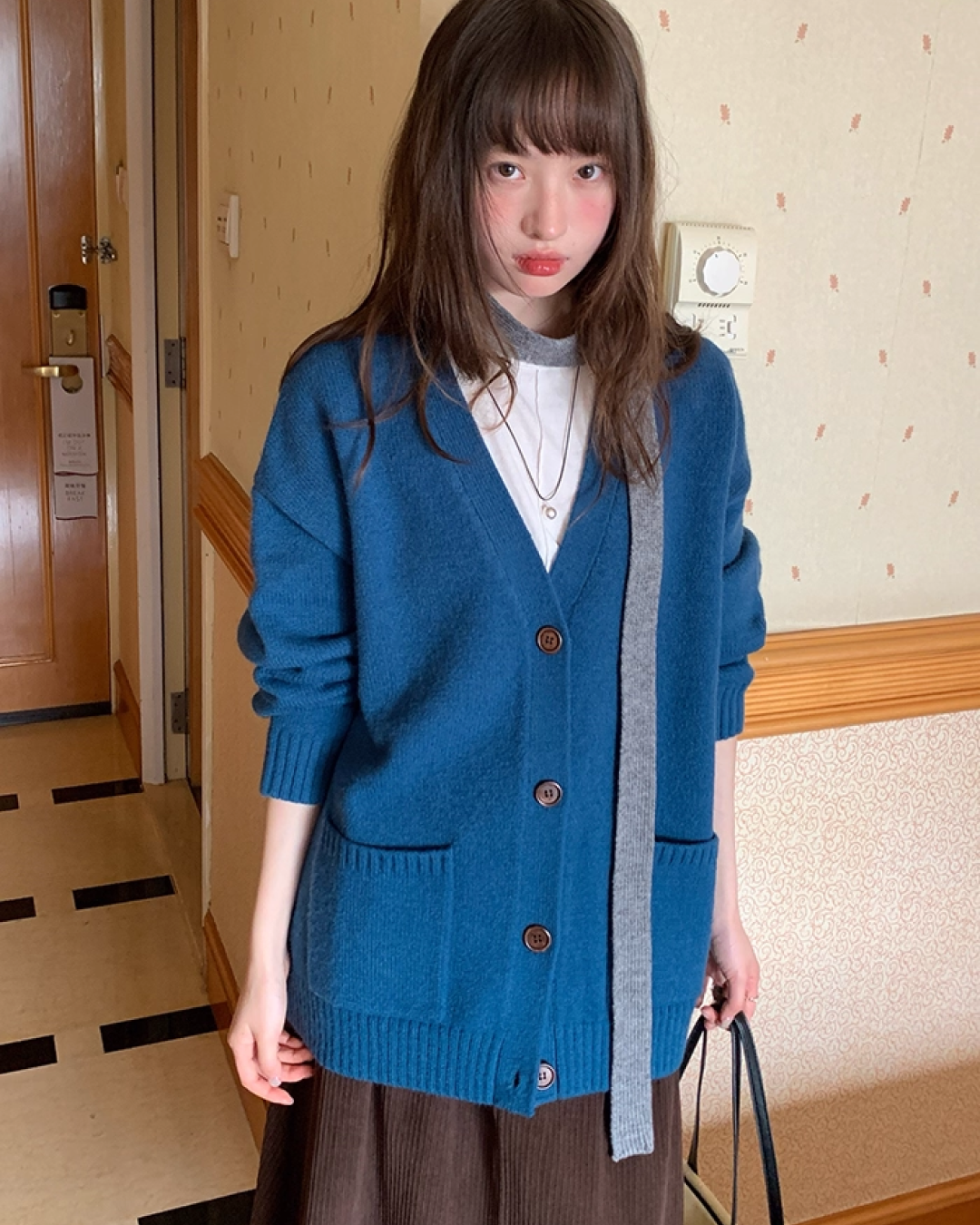 Loose Pocket Knit Cardigan BU0031