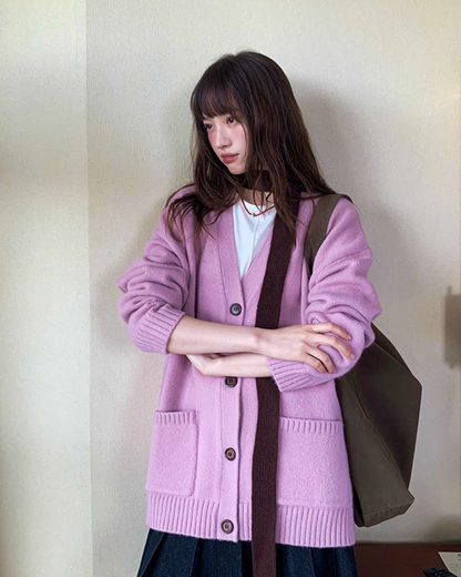 Loose Pocket Knit Cardigan BU0031