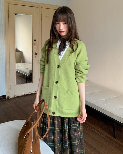 Loose Pocket Knit Cardigan BU0031