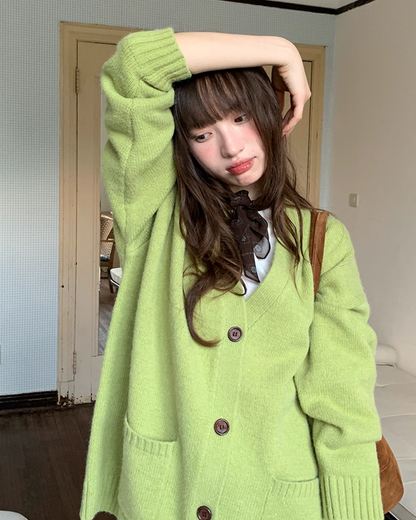 Loose Pocket Knit Cardigan BU0031