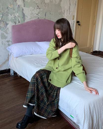 Loose Pocket Knit Cardigan BU0031