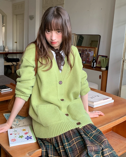 Loose Pocket Knit Cardigan BU0031