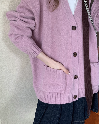 Loose Pocket Knit Cardigan BU0031