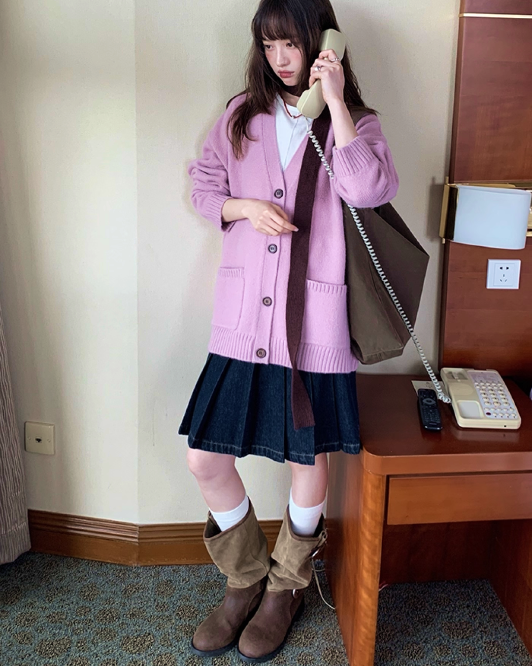 Loose Pocket Knit Cardigan BU0031