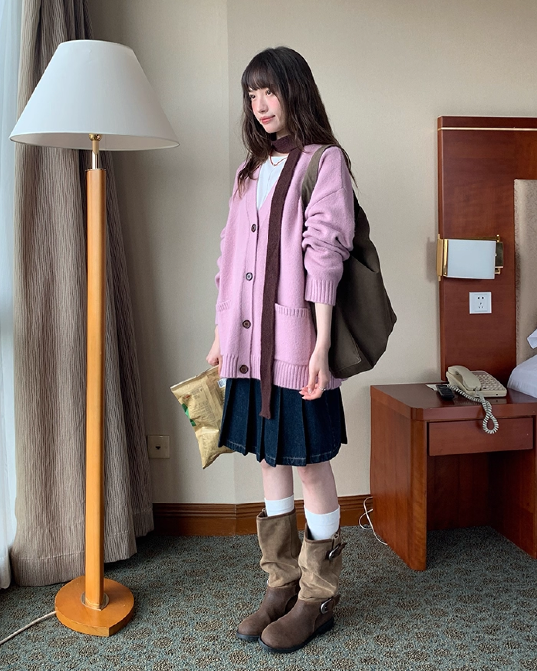 Loose Pocket Knit Cardigan BU0031