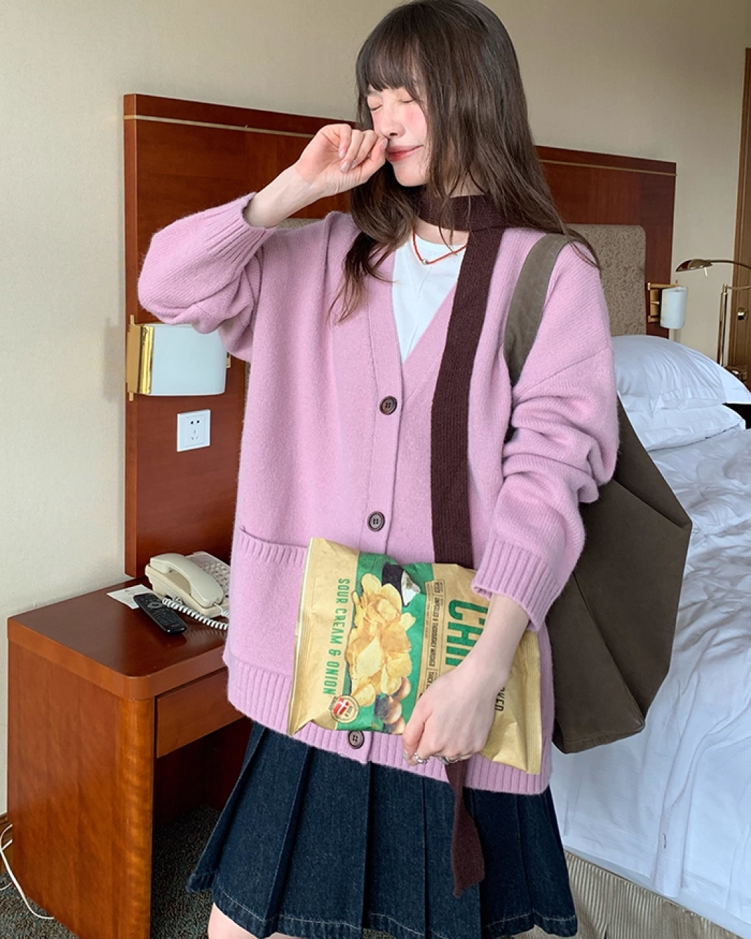 Loose Pocket Knit Cardigan BU0031