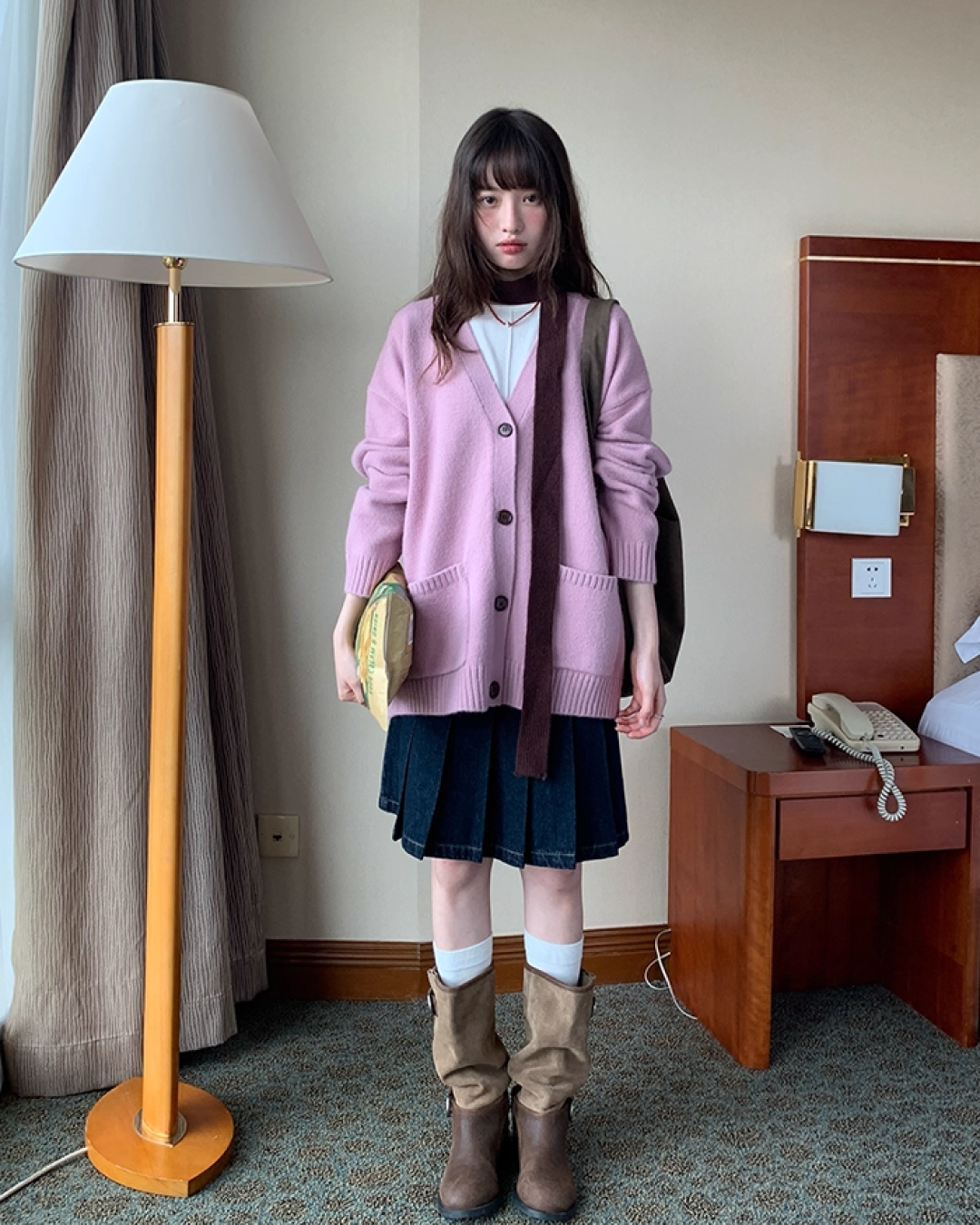 Loose Pocket Knit Cardigan BU0031